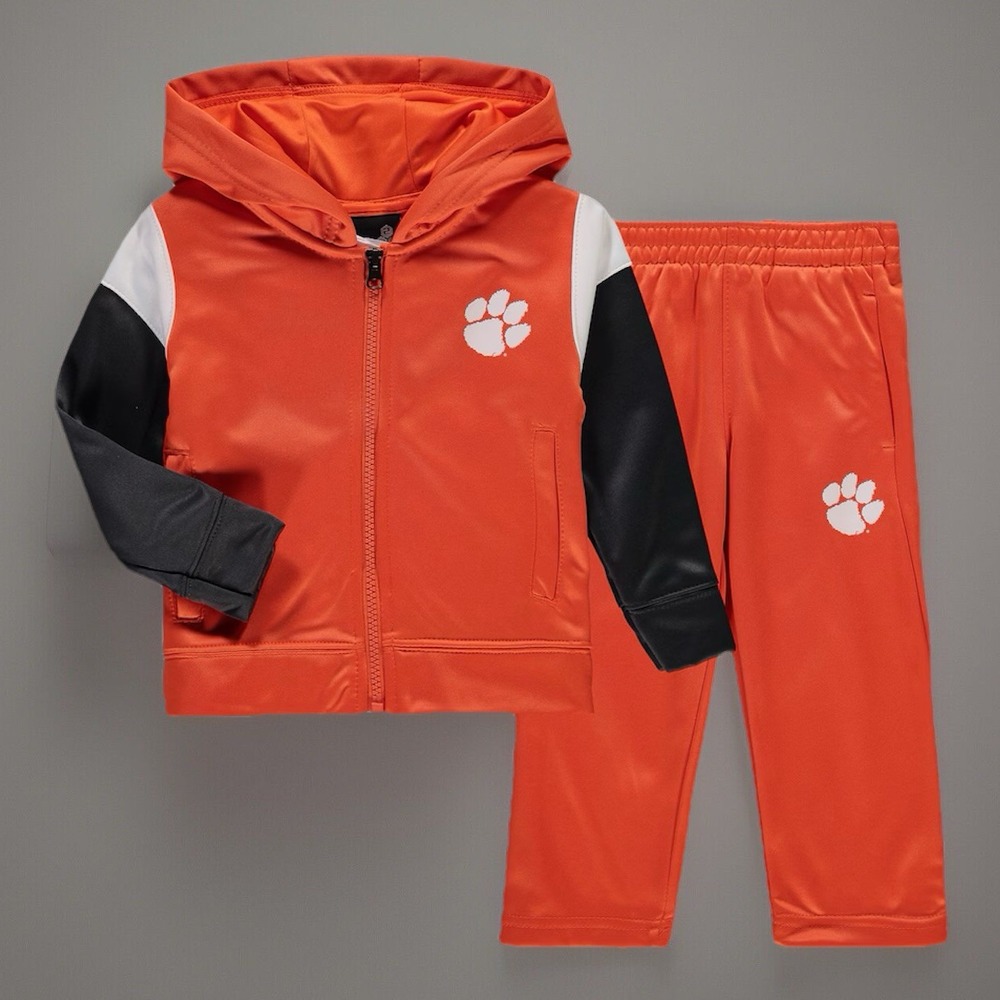 Clemson Tigers GEN2 Tracksuit Sweatsuit Hoodie Pants Set Orange Toddler 2T